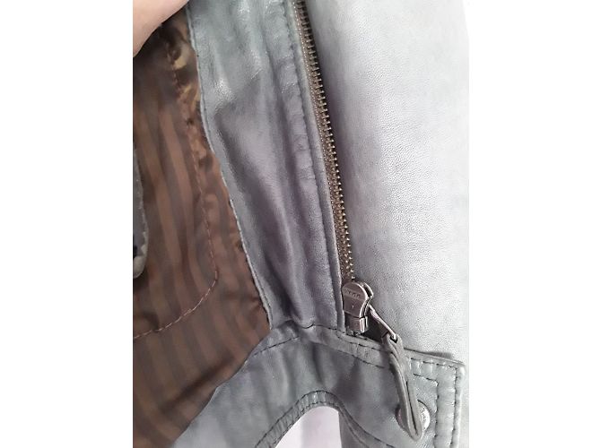 Redskins Lederjacke für Herren Grau XL - Ansicht 12