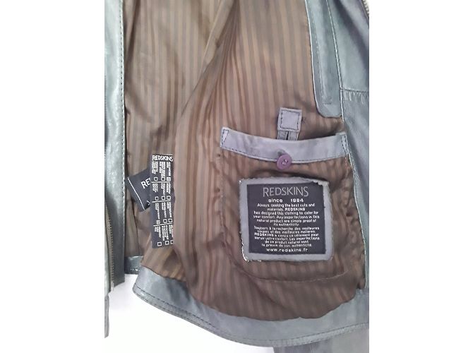 Redskins Lederjacke für Herren Grau XL - Ansicht 4