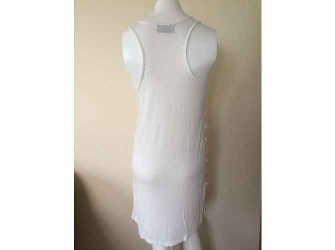 Autre Marque Kleid aus Viskose Weiß Creme Größe M Roh - Ansicht 6