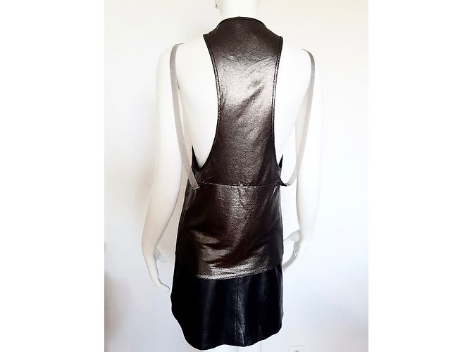 Top Pinko Plateado de Viscosa con Cadenas Metálicas S Plata - vista 2