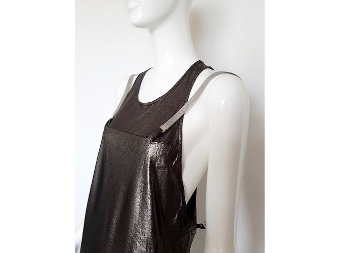 Top Pinko Plateado de Viscosa con Cadenas Metálicas S Plata - vista 3