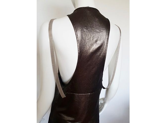 Top Pinko Plateado de Viscosa con Cadenas Metálicas S Plata - vista 6