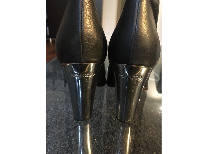 Jimmy Choo Graves Lederstiefel Schwarz Mid Calf - Ansicht 5