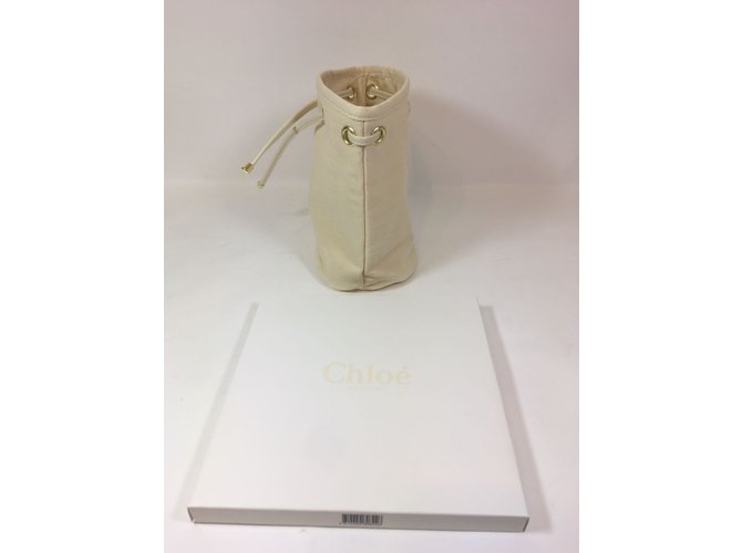 Pochette Chloé Beige in Cotone - vista 2