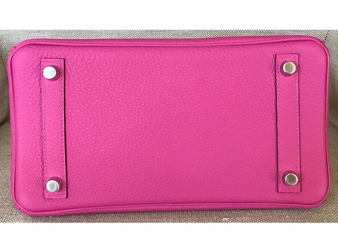Hermès HERMES BIRKIN 25CM Magnolia Togo in pelle con hardware palladio Rosa - vista 5