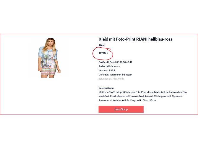 Vestido Riani con estampado fotográfico 44 Multicolor - vista 5