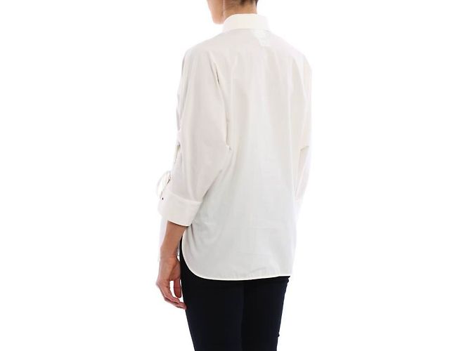 Camisa Max Mara Flanger de popelina de algodón beige - vista 3