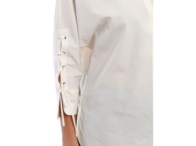 Camisa Max Mara Flanger de popelina de algodón beige - vista 4
