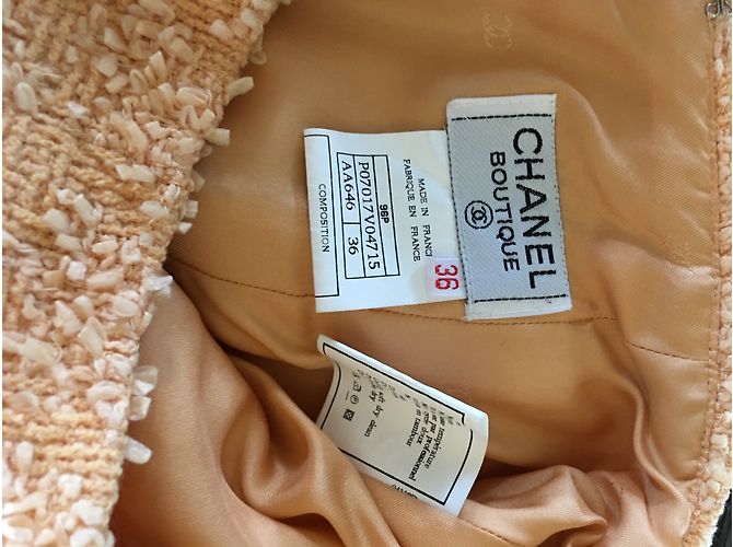 Chanel Falda elegante Melocotón - vista 8