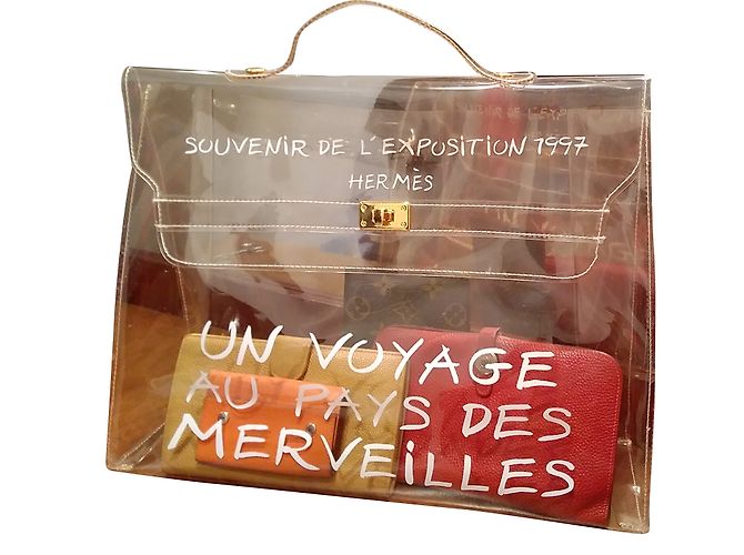 Hermès Kelly 40 límited vinyl bag White - view 2
