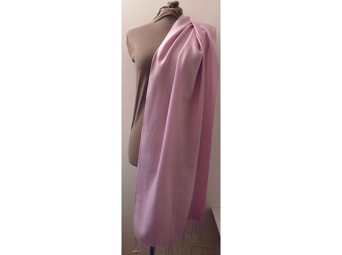 Autre Marque Große Parma Kaschmir Stola Rosa Pink - Ansicht 3