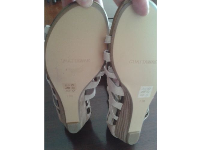 Autre Marque Sandali Chattawak Spartans Beige Camoscio - vista 5
