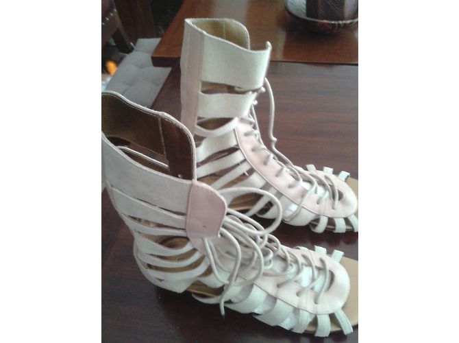 Autre Marque Sandali Chattawak Spartans Beige Camoscio - vista 7