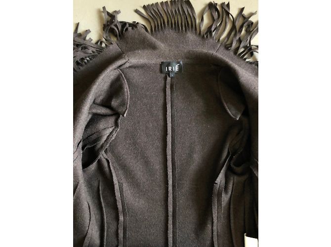 Irié Wool Jersey Jacket Dark Brown - view 6