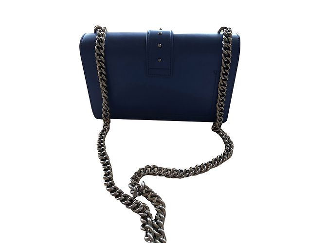 Borsa Pinko Love blu in pelle - vista 2