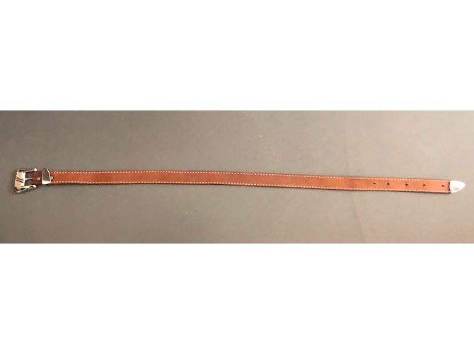 Autre Marque Ledergürtel in Schokolade mit Edelstahlschnalle - Ansicht 4