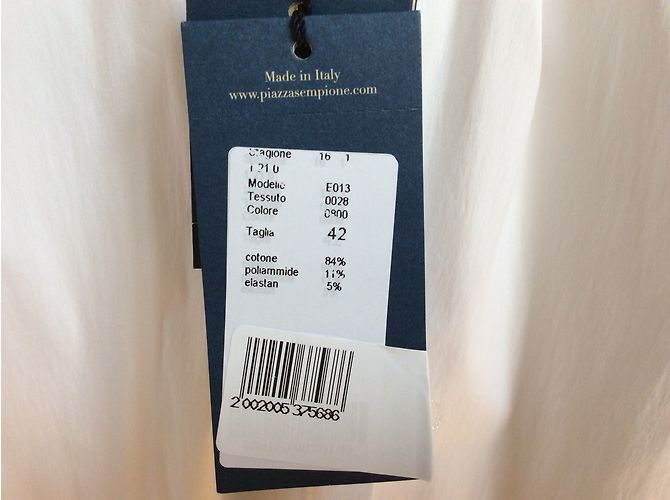 Camicia Piazza Sempione in popeline di cotone bianca Bianco - vista 4