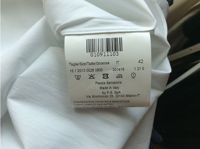 Camicia Piazza Sempione in popeline di cotone bianca Bianco - vista 5
