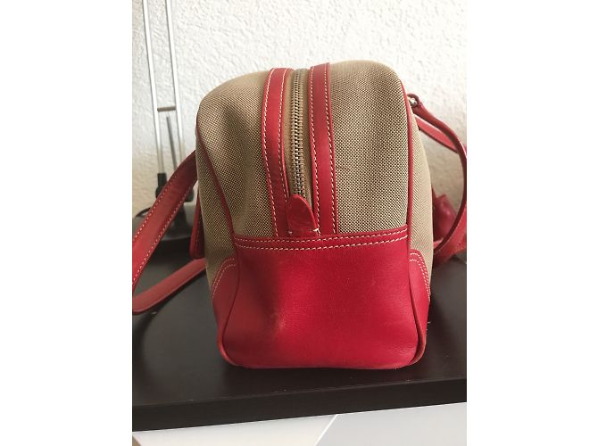 Prada Handbag Grey Leather and Cloth - view 10