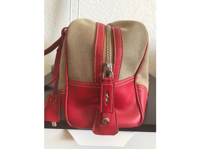 Prada Handbag Grey Leather and Cloth - view 9
