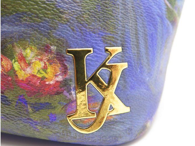 Neverfull Louis Vuitton Mai completo Masters Monet Rosa Blu D'oro Giallo - vista 6
