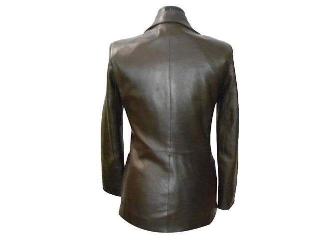 Regina Rubens Lederjacke braun Dunkelbraun - Ansicht 2