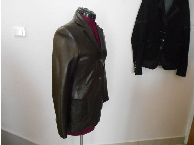 Regina Rubens Lederjacke braun Dunkelbraun - Ansicht 5