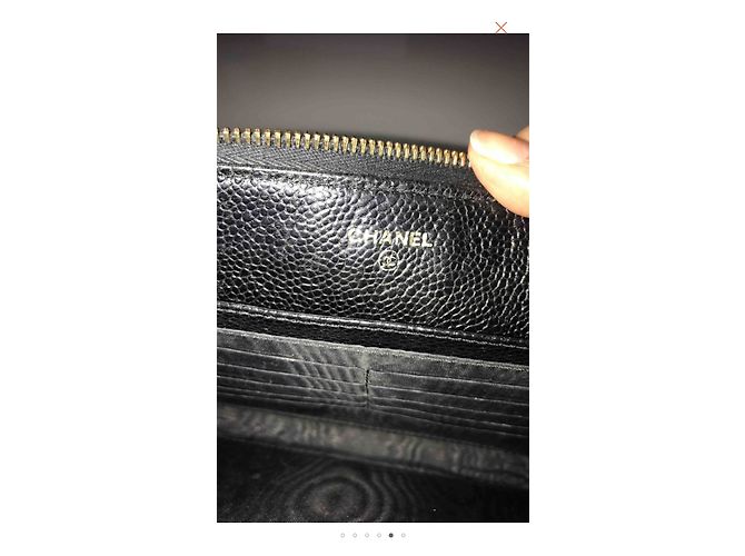 Chanel Pouch Black Grained Leather - view 5