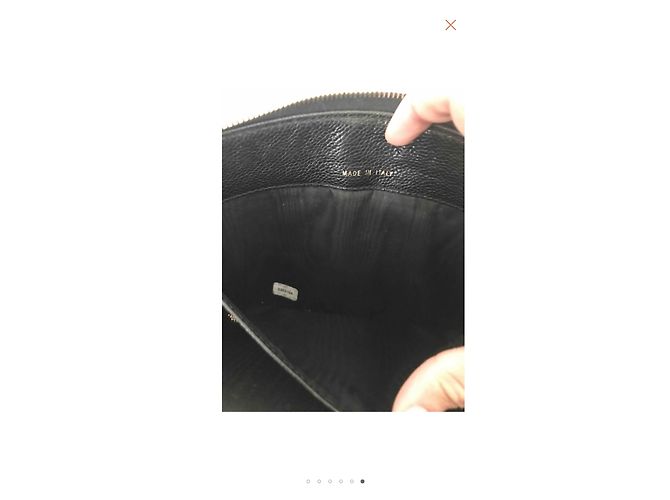 Chanel Pouch Black Grained Leather - view 6