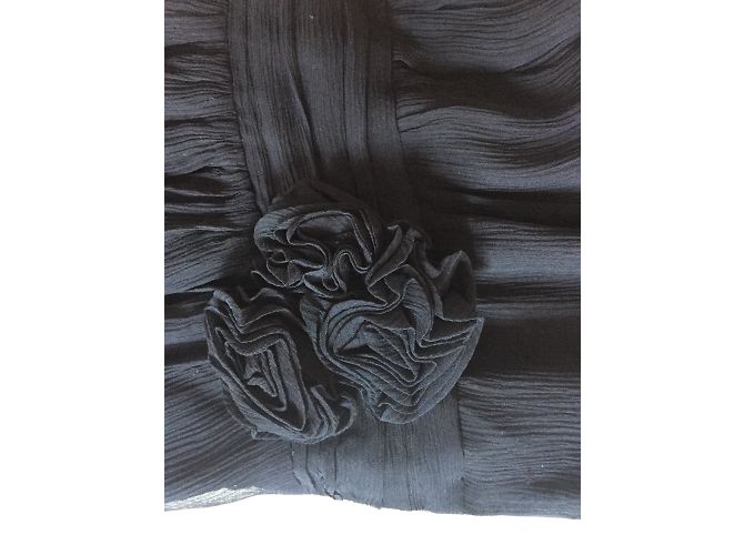 Abito da cocktail in seta blu navy CAROLL - vista 4