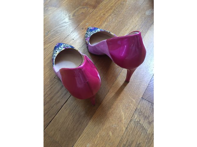 Autre Marque Rosa Pumps mit Panther Print Stöckelschuhe 8 cm Pink - Ansicht 5