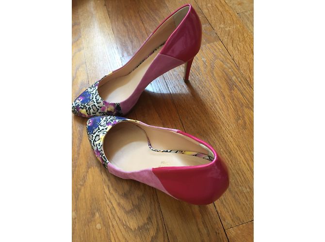 Autre Marque Rosa Pumps mit Panther Print Stöckelschuhe 8 cm Pink - Ansicht 6
