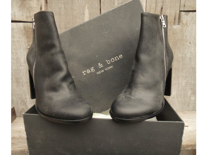 Botines de piel negra Rag & Bone Negro - vista 3