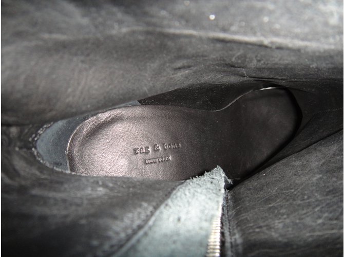Botines de piel negra Rag & Bone Negro - vista 8