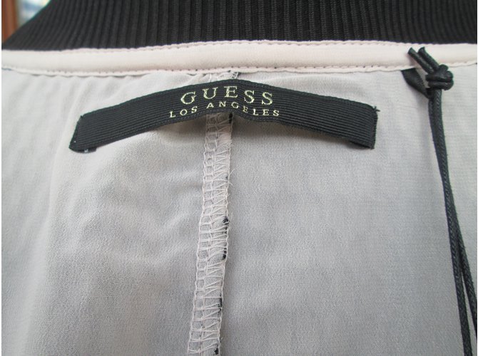Giacca Bomber Guess Thread Mesh Nera Nero - vista 7