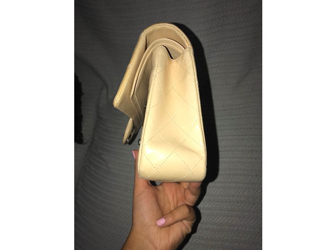 Borsa Chanel Timeless in pelle di agnello beige - vista 5