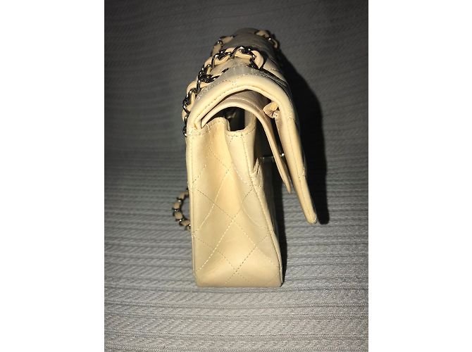 Borsa Chanel Timeless in pelle di agnello beige - vista 6
