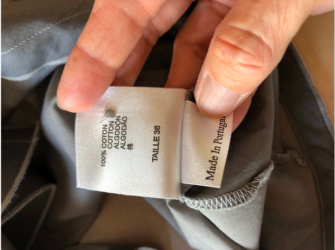 Blusa Cop Copine de algodón gris Talla 36 - vista 6