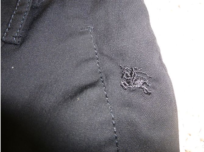 Falda recta Burberry de lana negra Metálico - vista 3