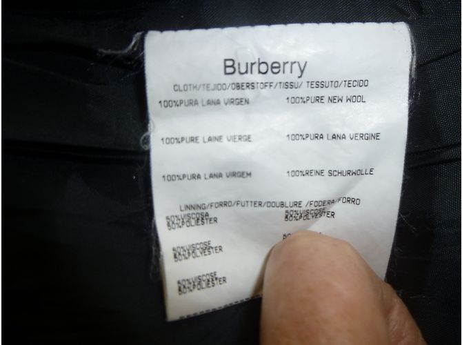 Falda recta Burberry de lana negra Metálico - vista 6