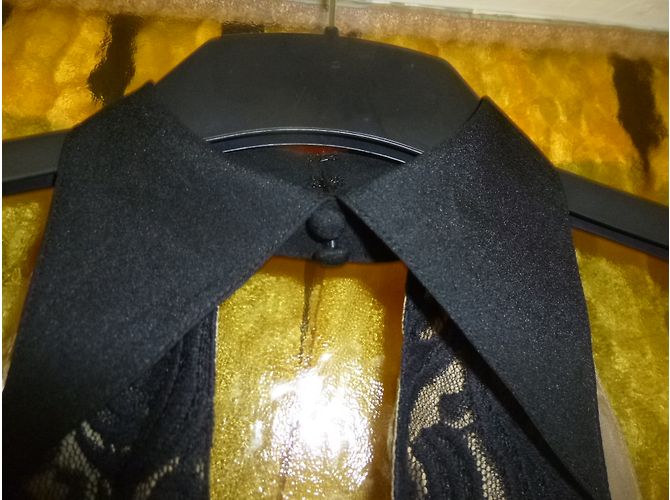 Anna Sui Kleid aus schwarzer Baumwolle und Spitze - Ansicht 4