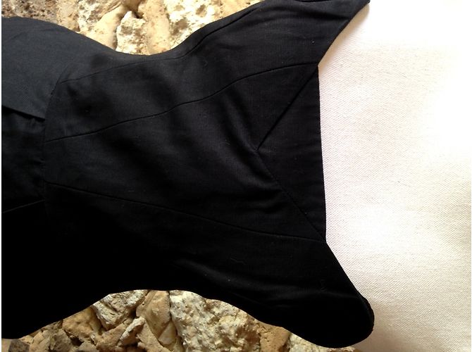 French Connection Trägerloses kurzes Kleid in Schwarz Baumwolle - Ansicht 4