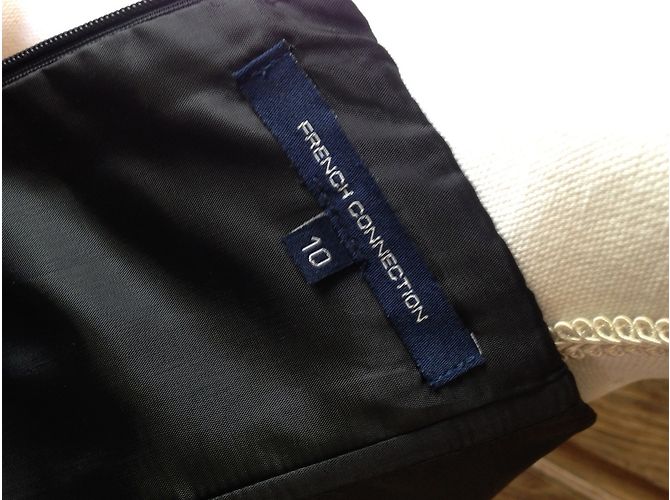 French Connection Trägerloses kurzes Kleid in Schwarz Baumwolle - Ansicht 5