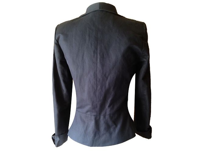Paul & Joe Jacke aus graublauer Baumwolle Grösse 38 - Ansicht 2