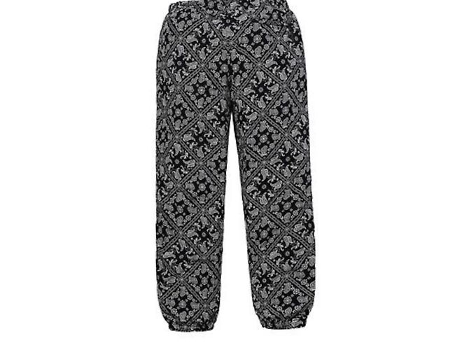 Supreme Bandana Track Pant Black - vista 2