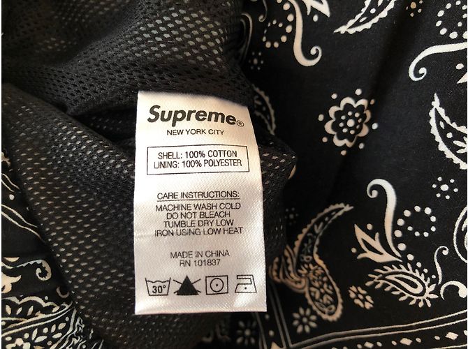 Supreme Bandana Track Pant Black - vista 5