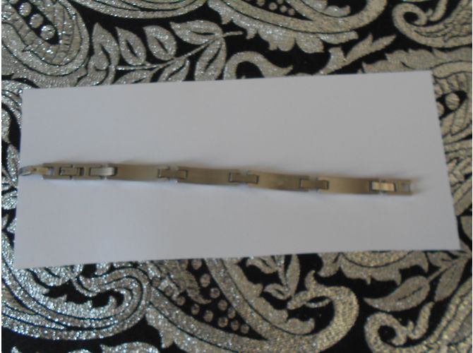 Autre Marque Bracciale STEEL Creator in acciaio nero e argento - vista 5