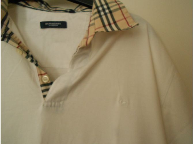Polo Burberry de algodão cor eggshell Fora de branco - vista 2