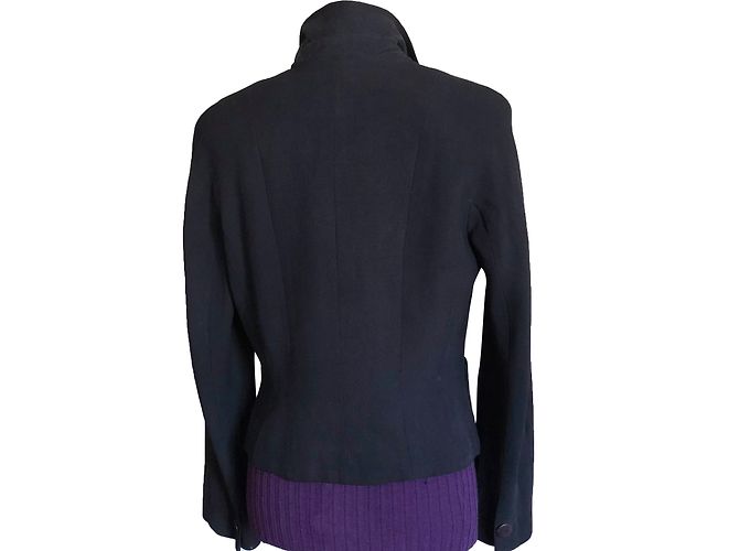 Autre Marque Giacca in seta Vica Seta blu navy - vista 3
