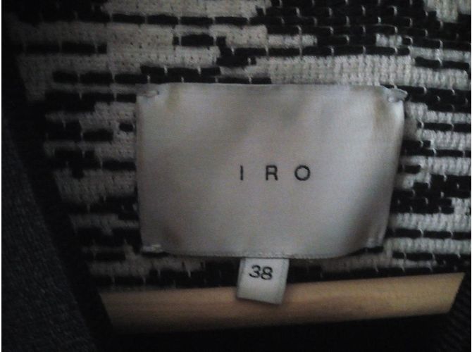 Giacca Iro Skyla Effetto Marmo Nero e Bianco Cotone - vista 2